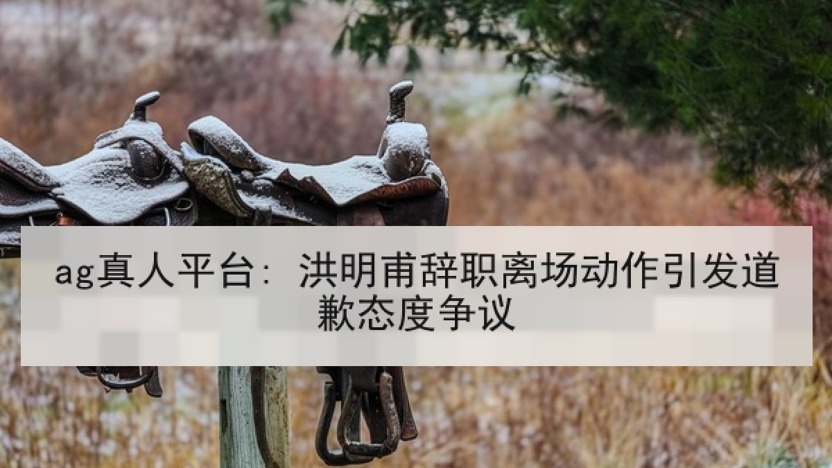 ag真人平台: 洪明甫辞职离场动作引发道歉态度争议